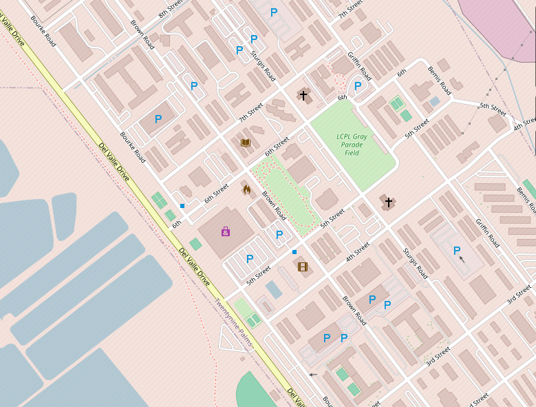 Street map of MCAGCC Twentynine Palms showing the location of Building 1519